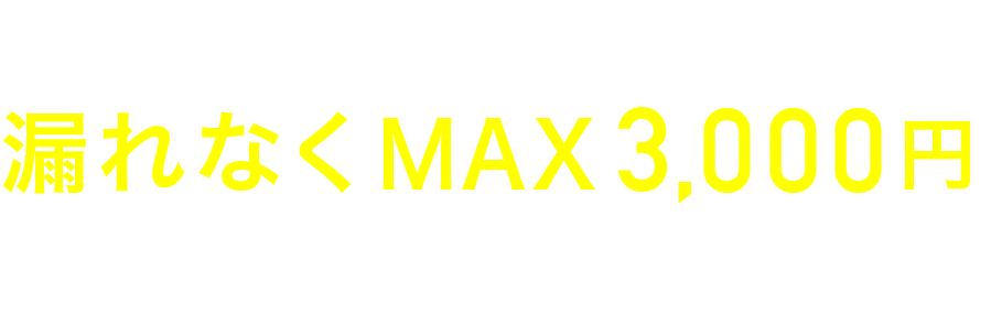 レビュー掲載されると漏れなくMAX4,000円プレゼント！